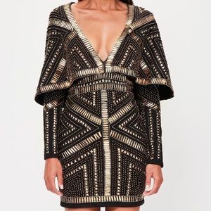 Missguided- Peace Love Black Kimono dress